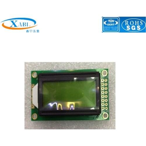 XABL 0802A-16 8X2 Character Yellow Blue LCD Module LCM screen Factory Outlet Custom Size