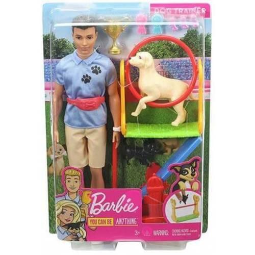 Barbie Ken Professions Series Dog Trainer Play Sets-Size Barbie Doll-Dog Trainer Barbie Doll-Trendy Job games