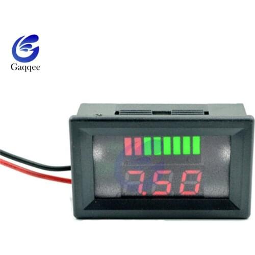 6V Lead-acid Lithium Battery Capacity Indicator Module Red Green Display Battery Status Tester Storage Lithium Power Level Meter