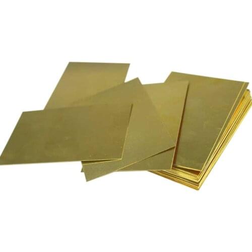 H62 Brass Sheet Thickness 0.8/1/1.2/2/3/4x300x300mm Brass Plate Customized Size CNC Frame Model Mould DIY Contruction Brass Pad