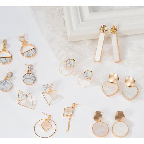 LOVR Fashion Statement Earrings 2020 Big Geometric Round Earrings for Women Hanging Drop Earrings Modern Female Earrings Jewelry