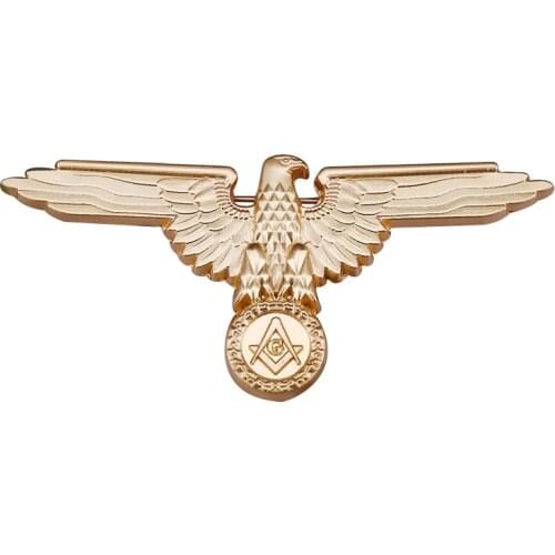 Masonic Eagle Badge German Mason Insignia Freemason Emblem Wing Brooch