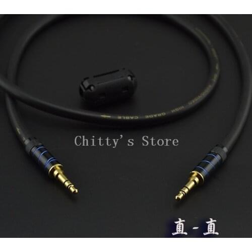 Anti-interference fever level small three-core 3.5mm to 3.5mm audio cable AUX car recording line