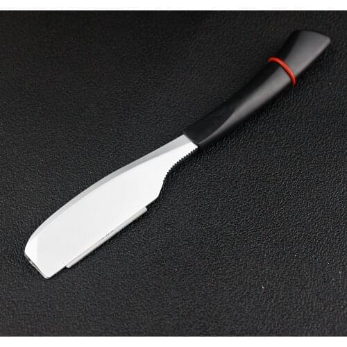 Men Handle Feather Non-foldable Razor Stainless Steel Barber Manual Shaving Razor Mens Feather Straight Handle Razor