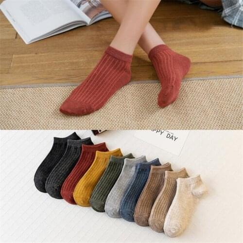 New Summer Breathable Women Ankle Socks Cotton Casual Springs Lady Stripes Cute Short Meias Students Girls Boat Socks Sokken