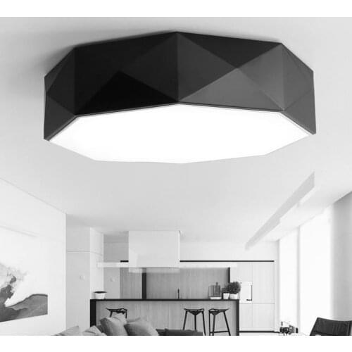 Office black Led Panel Light work lights white acryl shade study lamp Geometric Modern Balcony Bedroom Kitchen led Ceiling Lamps