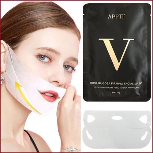 Hot V-shaped Lift Whitening Moisturizing 4D Double Face Shape Firming Thin Mask Slimming Eliminate Edema Lifting Skin Care Tool
