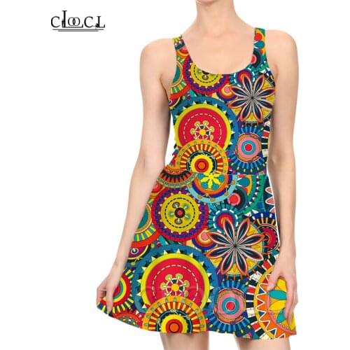 CLOOCL New Colorful Painting Ladies Summer Party Girls 3D Print Pattern Dress Sexy 2021 Trend Is Thin Fashion