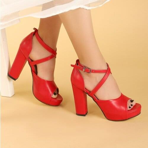 4 color High Heel Sandals Shoes Summer Red Heels Shoes Models