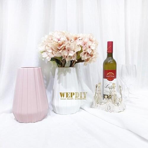 Nordic anti-drop vase dried flower flower arrangement hydroponic plastic vase living room creative small fresh ornament flower