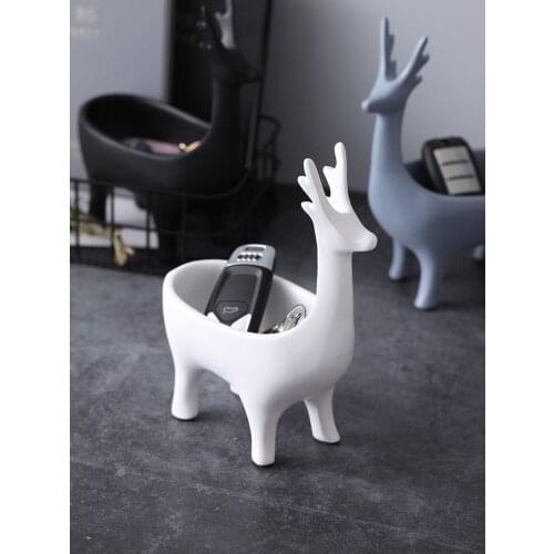 Animal sculpture resin deer statue Odell home decoration accessories modern jewelry storage box living room decoration