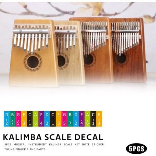Kalimba Scale Sticker Stickers Musical Enjoyable Key Note Musical Instrument Thumb Finger Piano Instrument Supplies