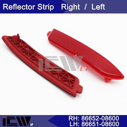 Automobiles Reflective Strips Reflector Rear bumper Light RH/LH 86651-08600 86652-08600 For Hyundai Elantra 2007