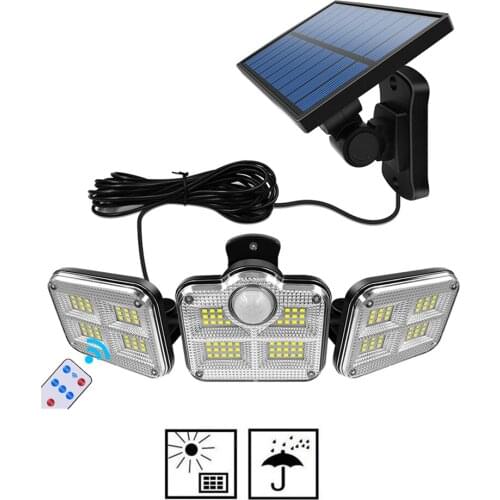 138 led remote seperable 3 modes Solar Light Outdoor Motion Sensor Wall Light Waterproof Emergency Pathway Street Security porch