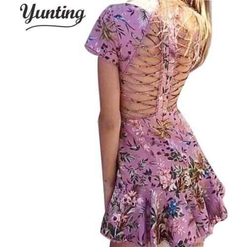 Белые летние платья Yunting China At AliExpress