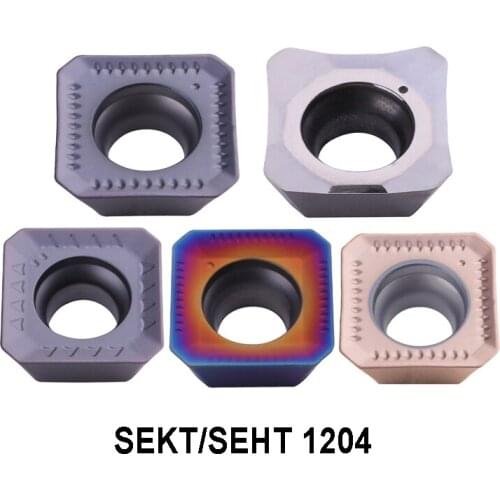 10pcs SEKT 1204 SEHT1204 Milling Cutter Carbide Inserts for KM12 Tool Head SEKT1204AFTN SEHT1204AFFN Steel Aluminum Stainless