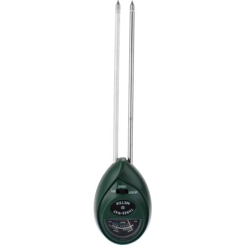 3 in 1 Gardening Soil Ph Meter Tester PH Moisture Meter Temperature Sunlight Intensity Measurement Analysis Tool