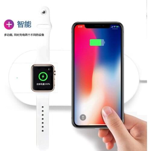 7.5W Wireless Fast Charge for iPhoneX 8 Plus Second Generation Watch 2 in 1 Qi Wireless Charger for samsung S9 S8 plus S7S6 edge