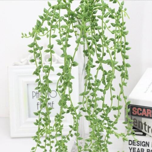 1PCS Multi-meat Lover Tears Buddha Bead Plant Interior Home Decoration Wall Hanging Orchid Fake Flower Rattan