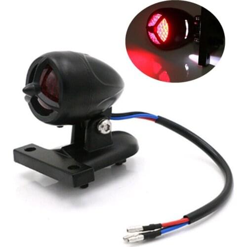 Black Retro LED Brake Lighting Duck Tail Lighting Bracket Universal Motorcycle Cruiser Bobber Chopper Offroa Touring Cafe Racer