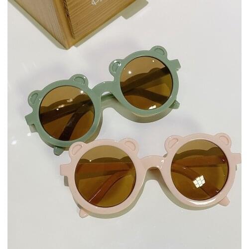 ONEVAN Bear Sunglasses Child 2021 Cute Round Eyeglasses Boys/Girls Lovely Glasses Childrens Vintage Gafas De Sol Para Hombre