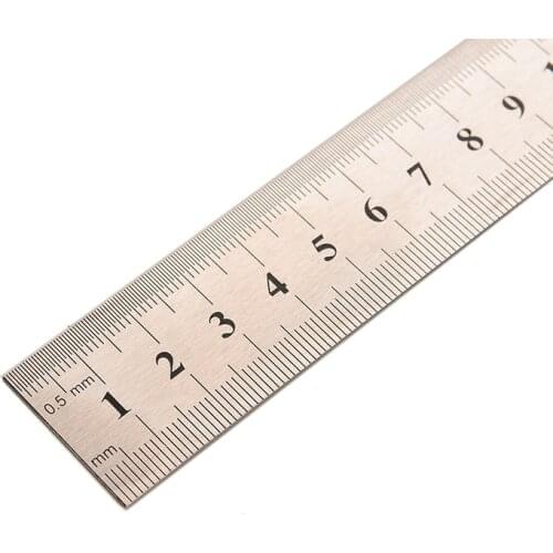 20cm Metal Ruler Stainless Steel Metric Rule Precision Double Sided Measuring Tools School Office Supplies Accessories