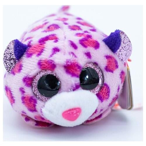Ty big eyes cute ragdoll plush toy mobile phone screen wipe Pink spotted leopard collection doll boy girl birthday gift For kids