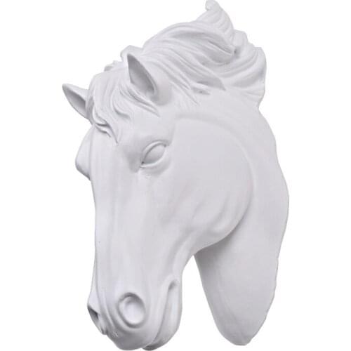 Nordic Style 57*33*15CM large animal head wall decoration simulation resin horse head wall hanging backwall cculpture statue