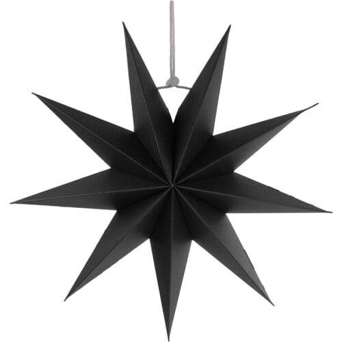 New Arrival 3D Paper 9 Point Star Wedding Christmas Party Tree Ceiling Wall Hanging