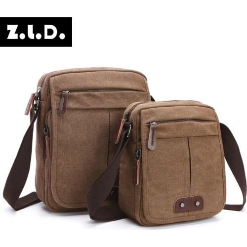 Z.L.D. Best Selling Retro Wash Canvas Bag Fashion Messenger Bag Women Casual Shoulder Crossbody Bag Small Square Bag Coin Purse