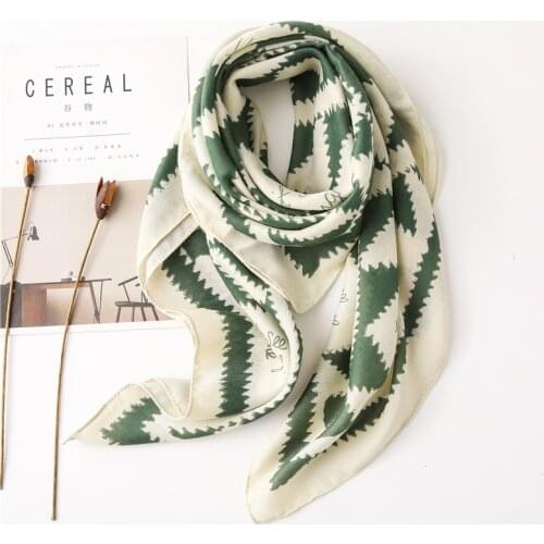 98*98 cm Square Scarf Design Pattern Print Foulard Female Neck Scarf Cotton Handkerchief