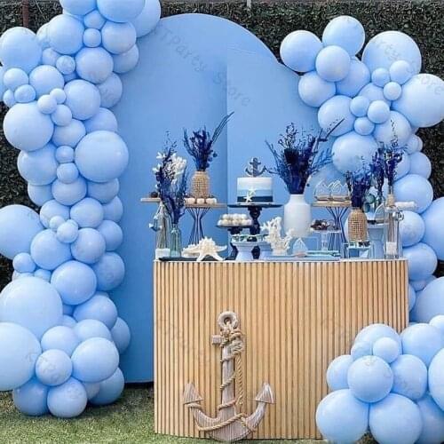 Macaron Baby Blue Balloon Garland Arch Kit DIY Wedding Decoration Baby Kids Birthday Party Valentines Day Decor 115pcs