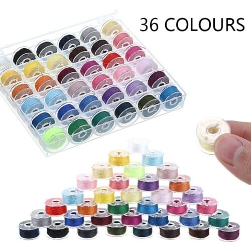 36 Spools + Empty Bobbins Case Organiser Sewing Machine Bobbin Box Storage Sewing Machines Needle Accessories