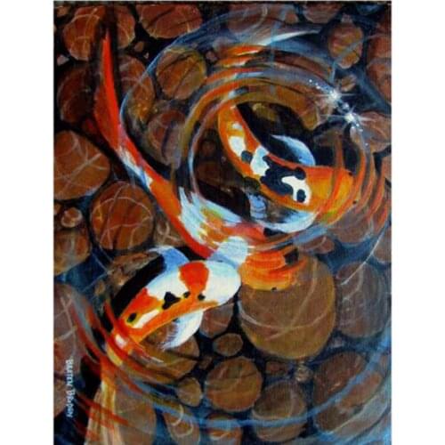 5D Diy Diamond Painting kio fish iamges embroidery Psychedelic Diamond Embroidery Cross Stitch square Diamond pictures ll410