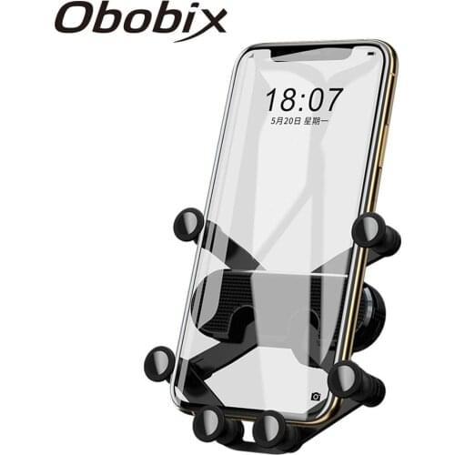 Gravity Car Phone Holder Air Vent Clip Mount No Magnetic Car Support Stand Holder For Your Mobile Phone Bracket For iPhone 11 XR