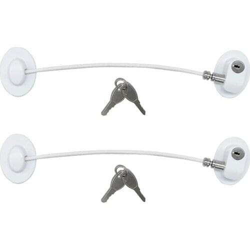 Refrigerator Door Lock with 2 Keys for Fridge Lock Security for Child Safety, Clear Cabinet Lock, Dorm Fridge Lock, Compact Free