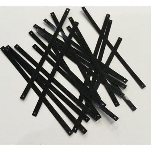 250pcs/1050pcs 4*100mm Large Rectangular Bar Two Holes Flat Sequin Sewing,Wedding Craft,Women Kids DIY Garment Accessory Black
