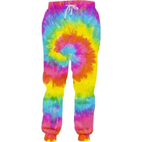 IFPD 3D Patchwork Tie Dye Print Jogger Pants Streetwear Male Trousers Hot Sale Polyester Causal Men Sportspants Drop Shipping