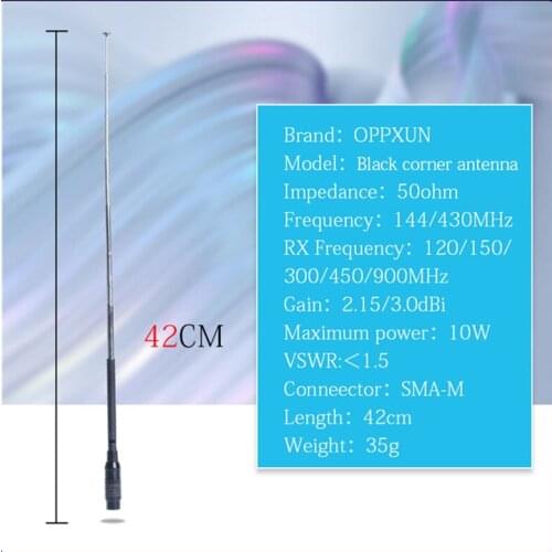 SMA-M Male VHF UHF 144/430MHz Dual Band Antenna Walkie Talkie Two Way Radi for Baofeng UV-3R For Yaesu VX-3R VX-7