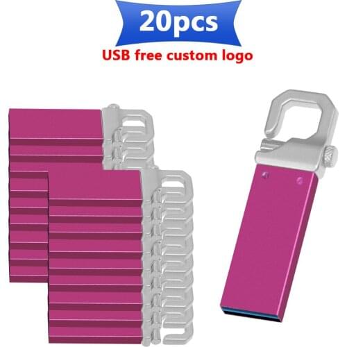 20pcs/lot free Customize logo Mini USB 3.0 flash Drive 128GB 64GB 32GB 8GB Waterproof High speedReal capacity Free Shipping
