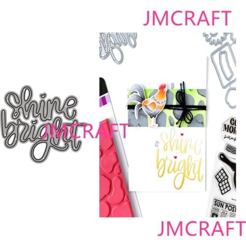 JMCRAFT 2021 New shine Bright English Letters Metal Cutting Die For Scrapbooking Practice Hands-on DIY Album Card Handmade Tool