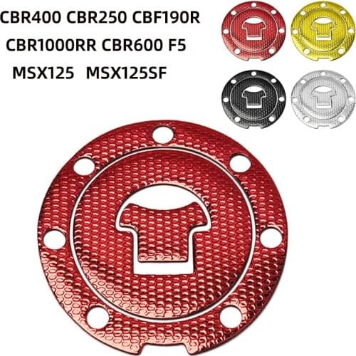 Red Motorcycle Fuel Gas Oil Cap Protector Cover Pad Sticker Decals For Honda GROM MSX125/SF CBR1000RR CBR600 F5 CBR250 CBR400