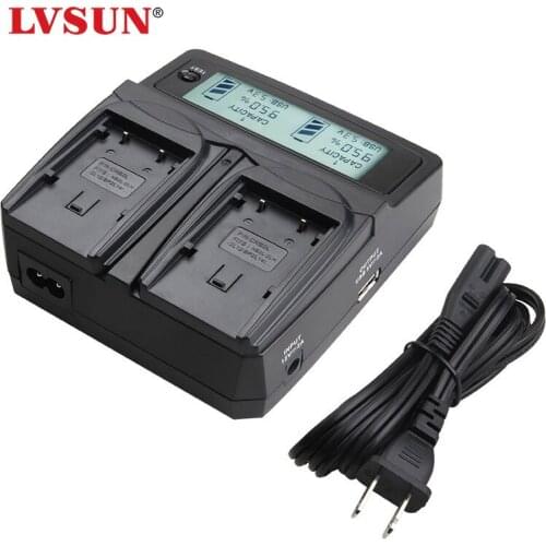 LVSUN ED-BP1410 BP-1410 BP1410 Battery Camera Dual Car Desktop Charger USB Port For Samsung NX30 WB2200 WB2200F LCD Display