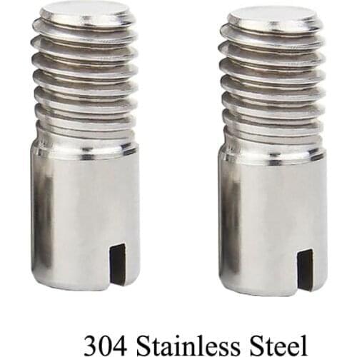 M8 M8*16/20/25/30/35/40mm 304 Stainless Steel GB878 Slotted Minus External Male Thread Cylindrical Shaft Parallel Dowel Pin