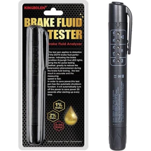 Mini Brake Fluid Liquid Tester Brake Fluid Tester Pen With 5 LED Accurate Oil Quality Check Pen Diagnostic Tools For DOT3/DOT4