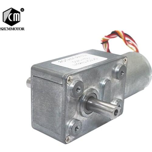 Low Noise Long Life DC12V 24V Double Output Dual Shaft Worm Brushless Gear DC Motor with Speed Control JGY370-2430D