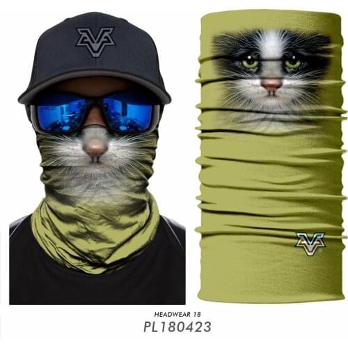 Hunting Scarf Balaclava Bicycle Cycling Bandanas Neck Warmer FaceMask Shield Headband Tube Animal Style Cat Dog Bandana For Men