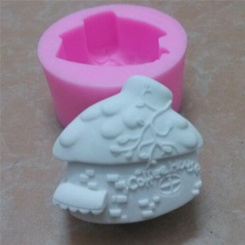 Great-Mold Coffee House Design Silicone Soap Mold 3D Silicone Mould For Soap