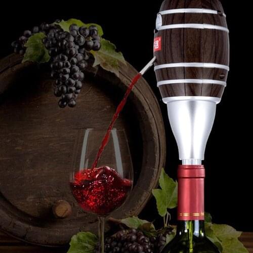 Rechargeable Barrel Shaped Wine Pourers Electric Decante Cider Pump Aerator Wine Juice Bottle Pourer Bar Accessories