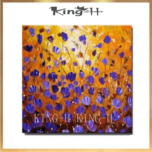 Hand-painted oil painting abstract rural red flower plants dried flowers modern high quality decorate children room porch hall